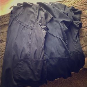 Lot of 3 scrub star scrub tops, navy